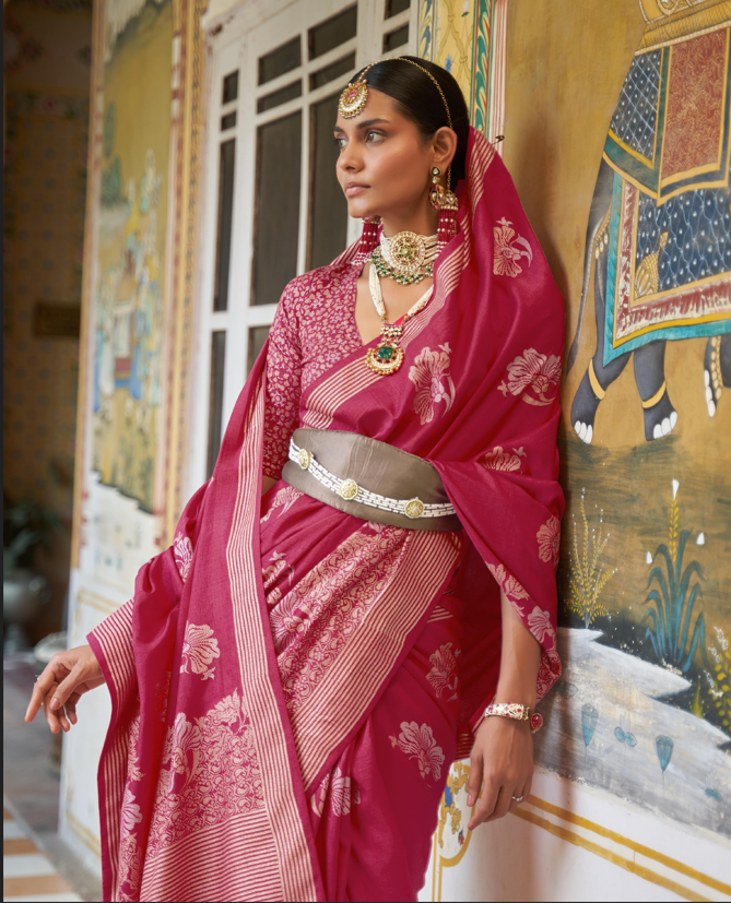 Gorgeous Smooth Silk Saree with | An Exclusive Designer Masterpiece