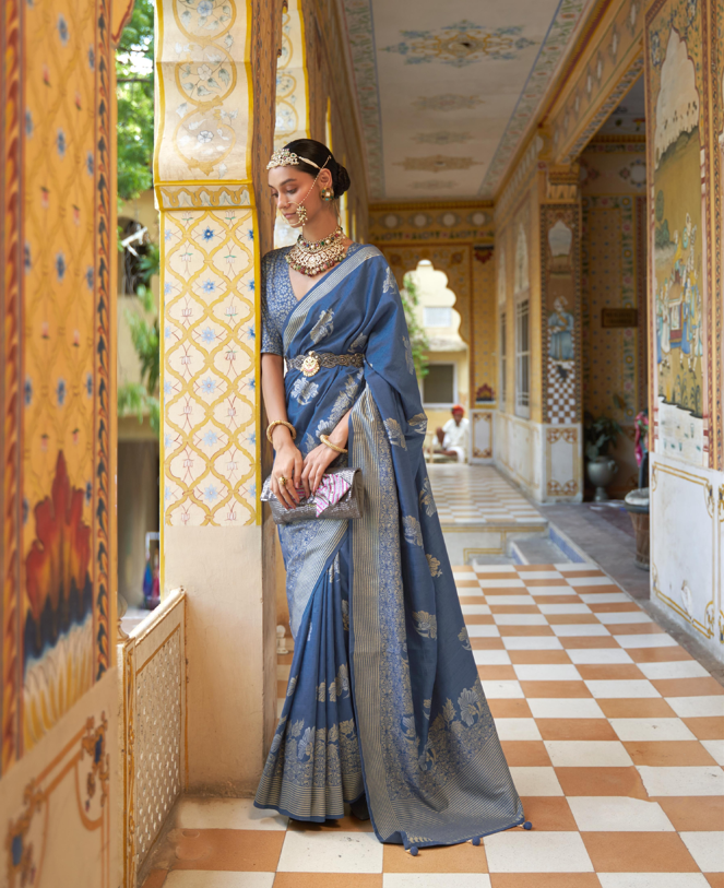 Gorgeous Smooth Silk Saree with | An Exclusive Designer Masterpiece