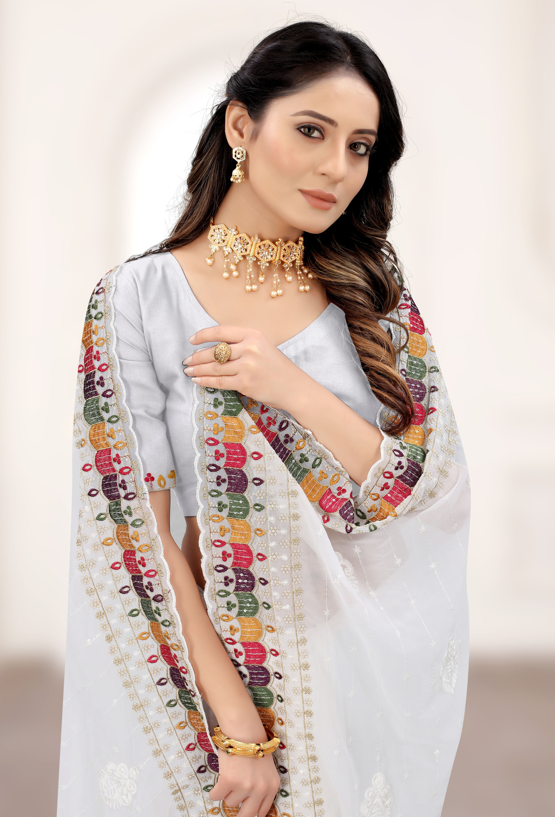 Charming Georgette Saree with | A Graceful Addition to Your Wardrobe