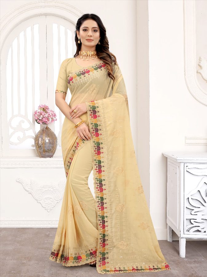 Charming Georgette Saree with | A Graceful Addition to Your Wardrobe