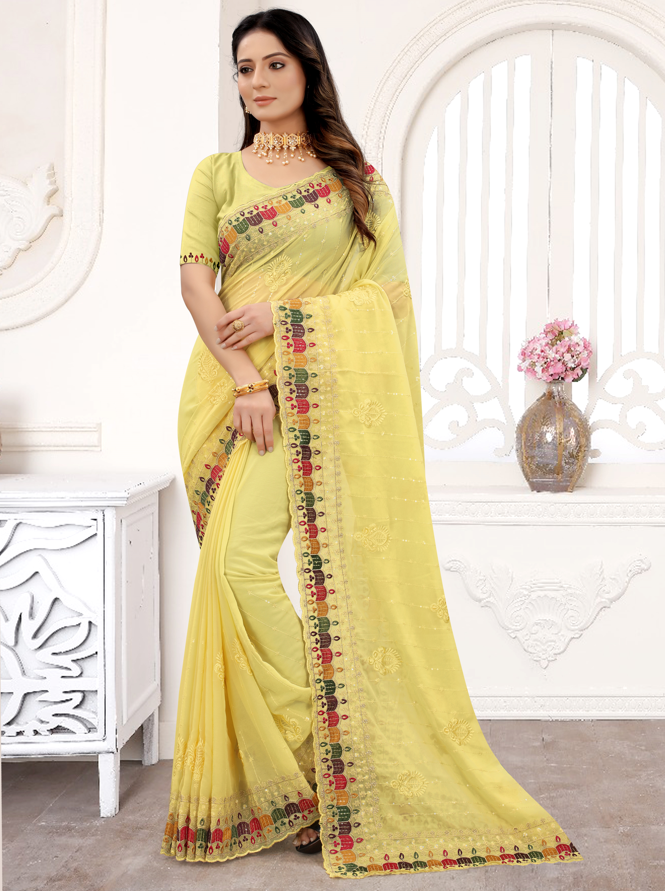 Charming Georgette Saree with | A Graceful Addition to Your Wardrobe