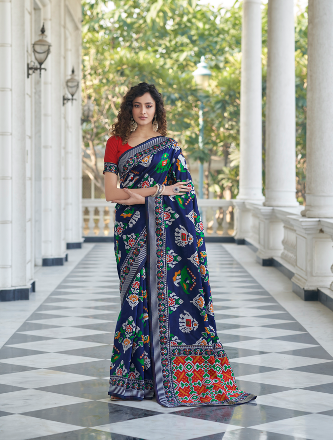 Breathtaking Patola Silk Saree with | A Graceful Addition to Your Wardrobe