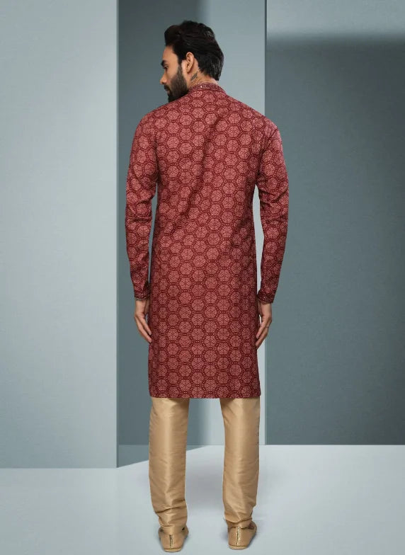 Maroon Cotton Premium Kurta Pajama | An Ultimate Expression of Sophistication & Class