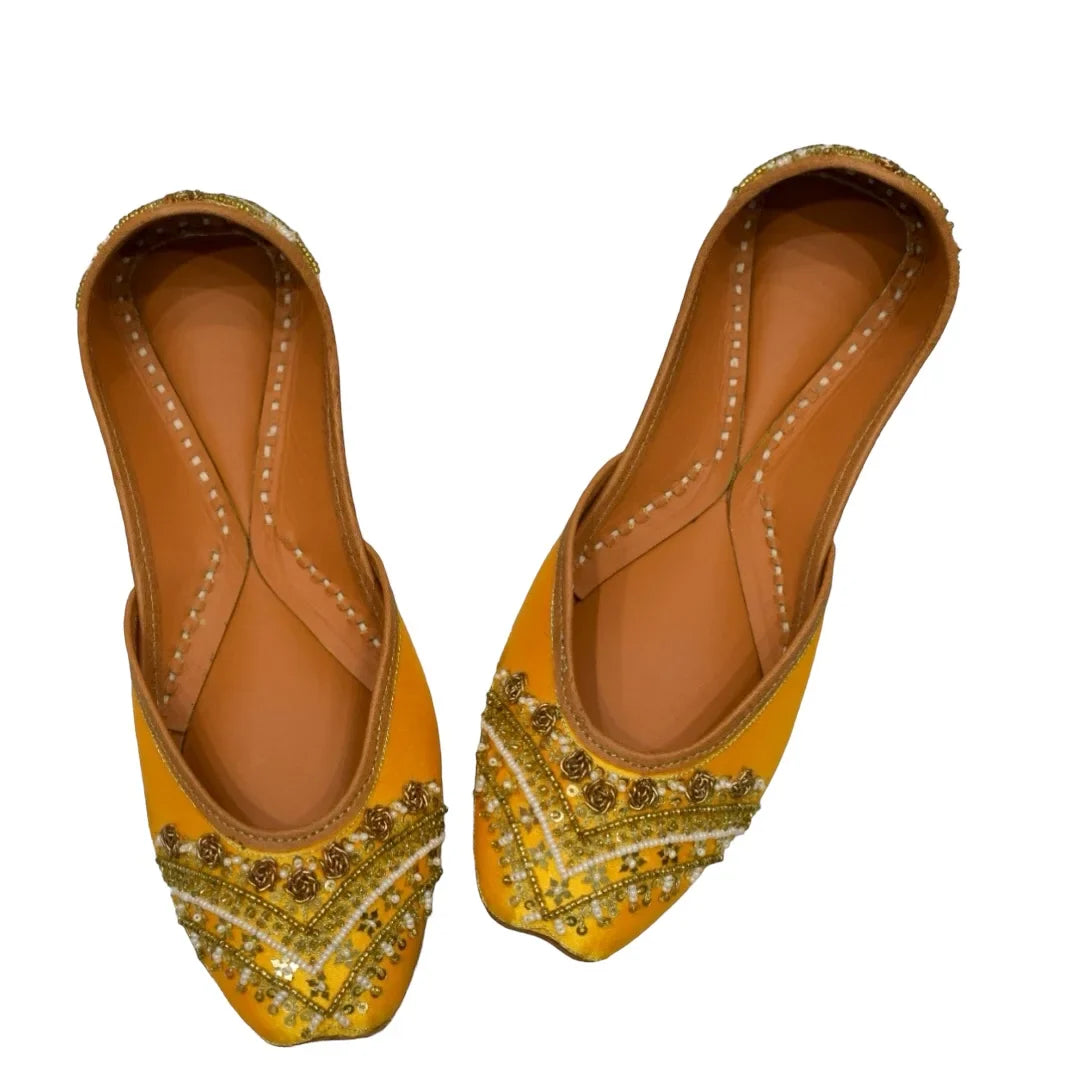 Festive Sunshine Jutti | Traditional Indian Jutti with Luxurious Detailing