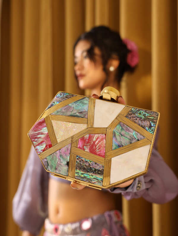 Emily Multicolor Mother of Pearl Clutch | Contemporary Flair Design