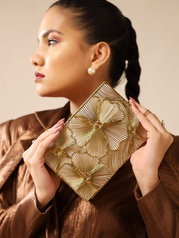 Isa Mother of Pearl Clutch | Chic Stylish Evening Bag