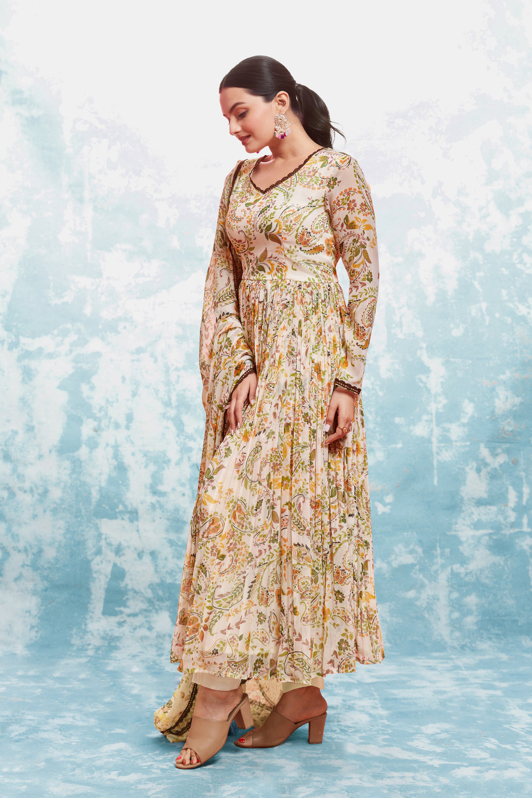 Stylish Printed Salwar Suit | Georgette Fabric with Matching Dupatta