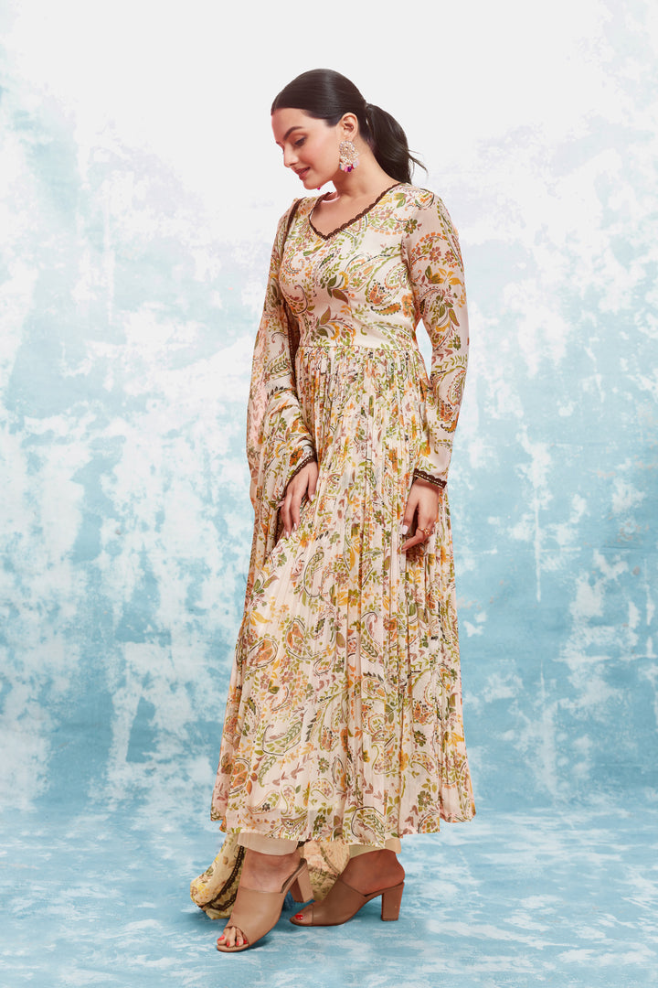 Stylish Printed Salwar Suit | Georgette Fabric with Matching Dupatta