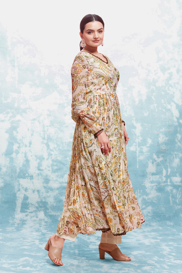 Stylish Printed Salwar Suit | Georgette Fabric with Matching Dupatta