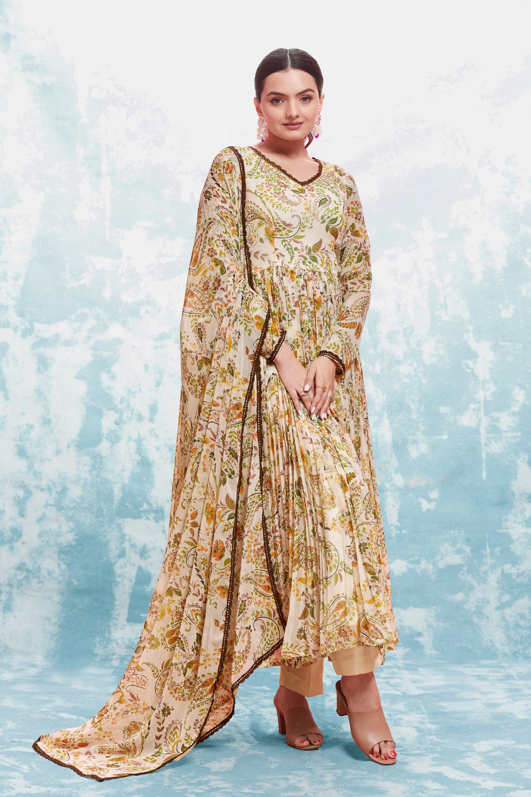 Stylish Printed Salwar Suit | Georgette Fabric with Matching Dupatta