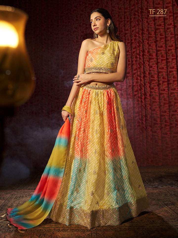 Elegant Printed & Embroidered Lehenga | Perfect for Festive Occasions