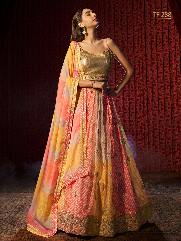 Elegant Printed & Embroidered Lehenga | Perfect for Festive Occasions