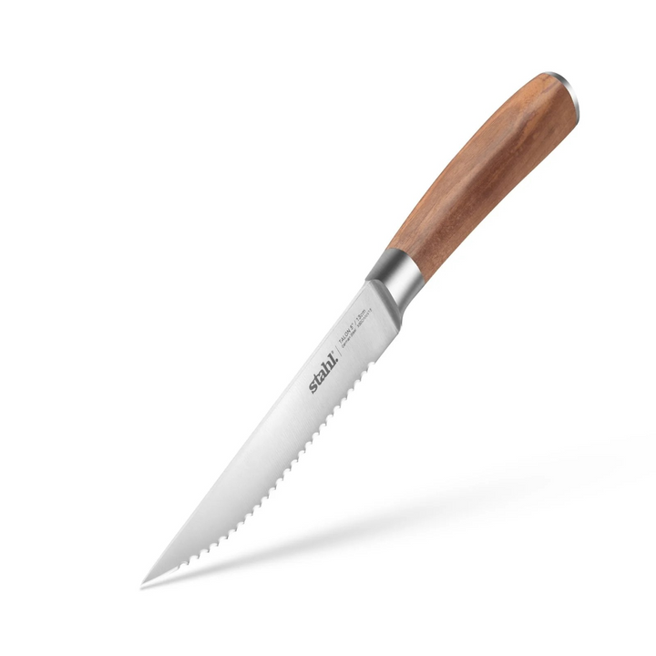 Tomato Knife - Talon Series Stahl Tomato/Steak Knife | Walnut wood Handle, 5 Inches / 13 cm