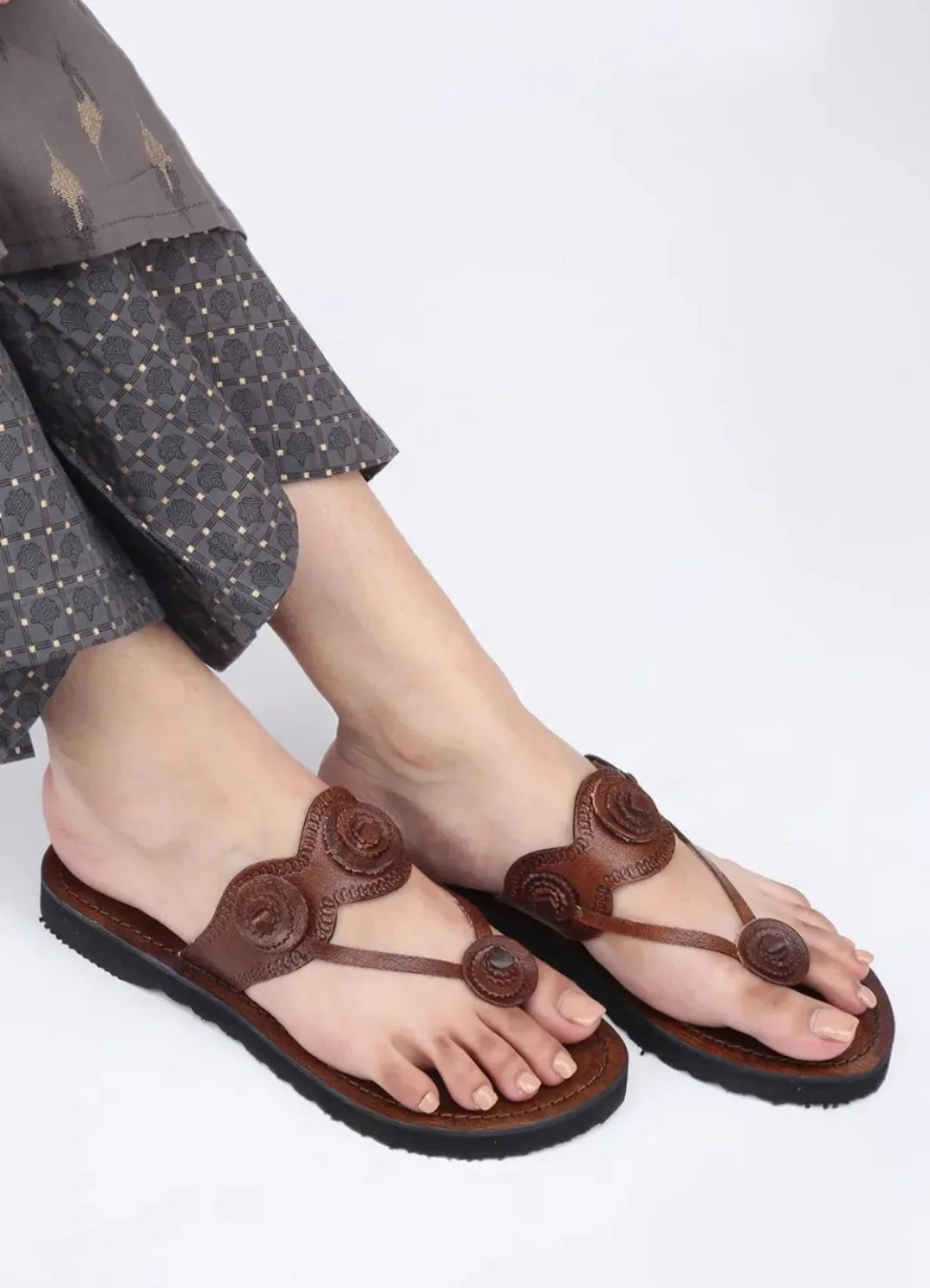 Genuine Leather Kolhapuri Sandals | Traditional Design with Modern Comfort