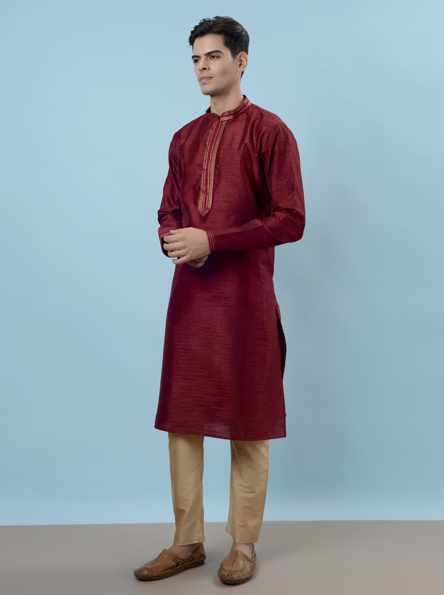 Unique wine kurta pajama that adds a touch of luxury to your celebrations in the USA.