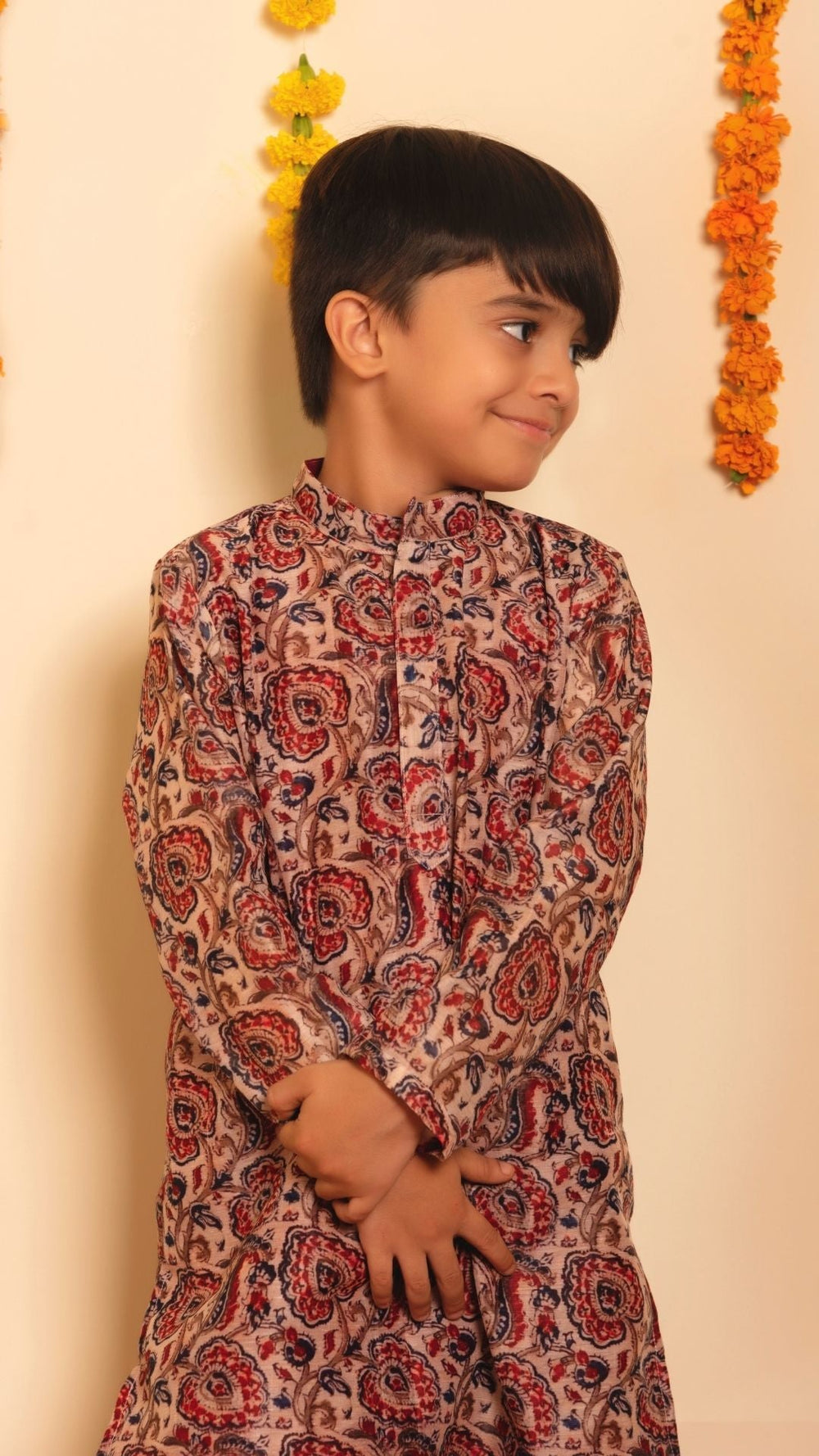 BACHPAN GULBAGH KURTA PANT SET - Pomcha Jaipur