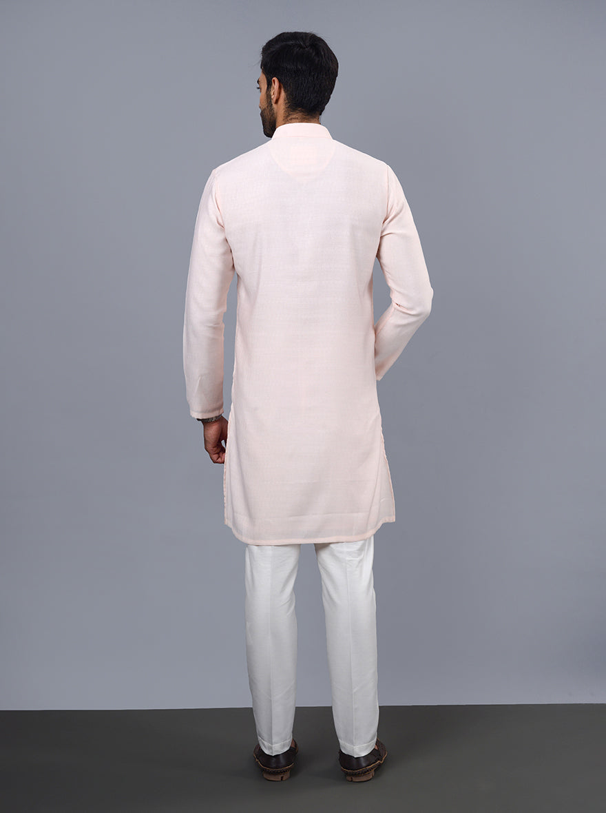 Versatile pink kurta, enhancing your wardrobe for any event.