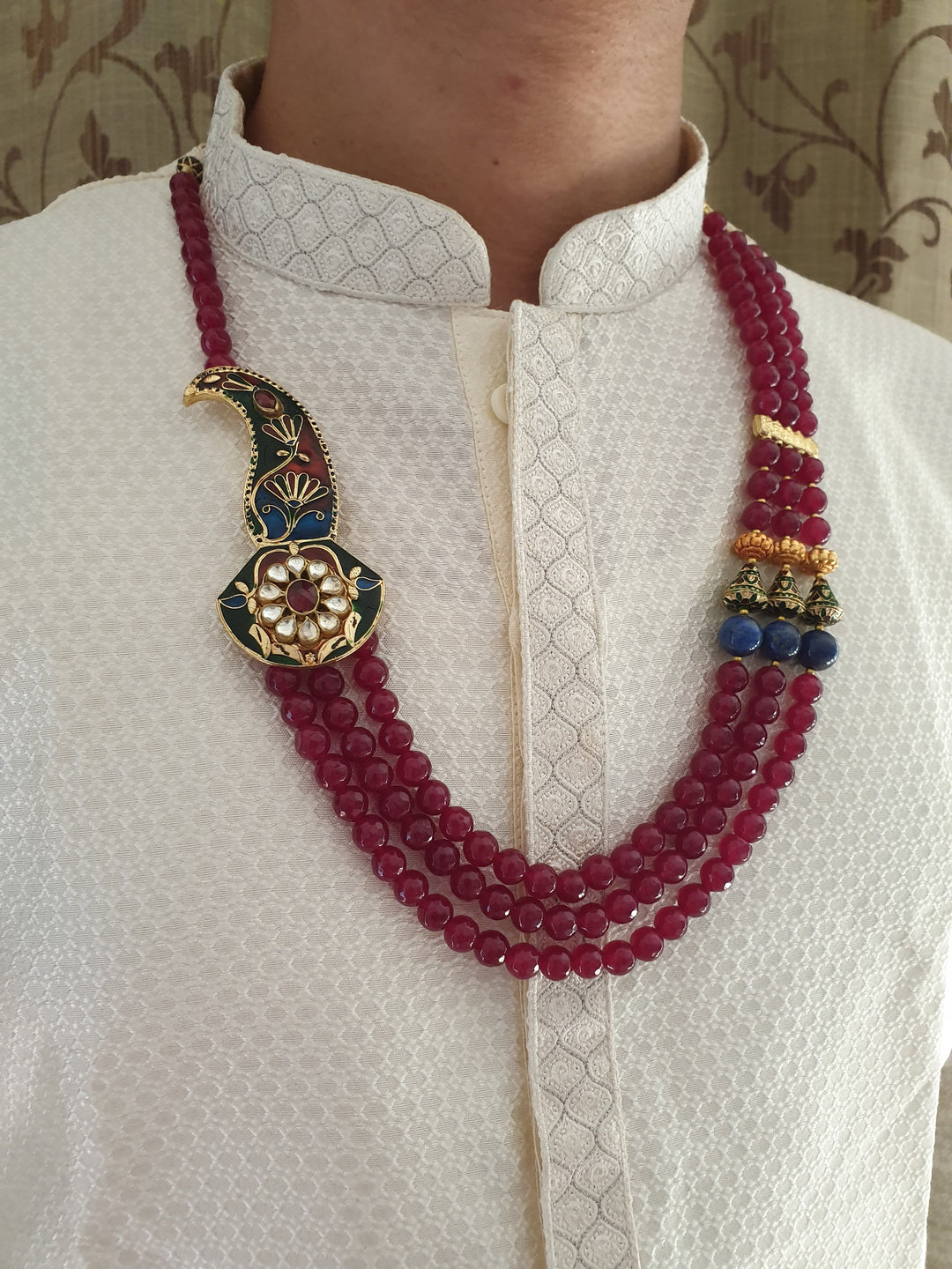 Elegant Floral Groom Mala | Traditional Wedding Accessory