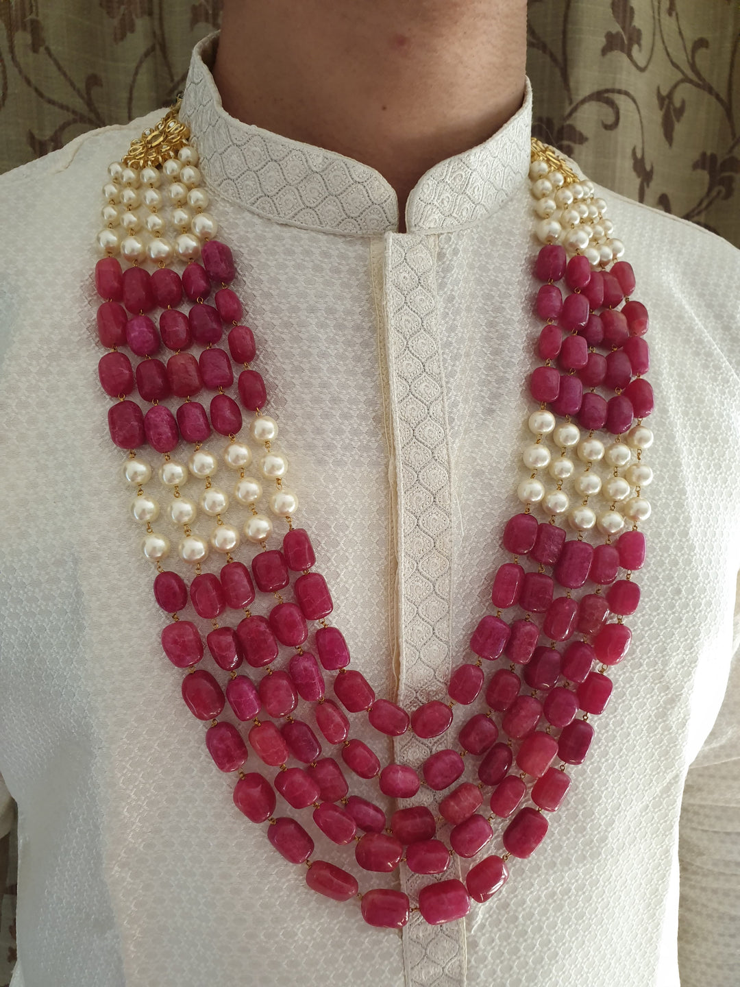 Handcrafted Floral Groom Mala | Elegant Wedding Accessory