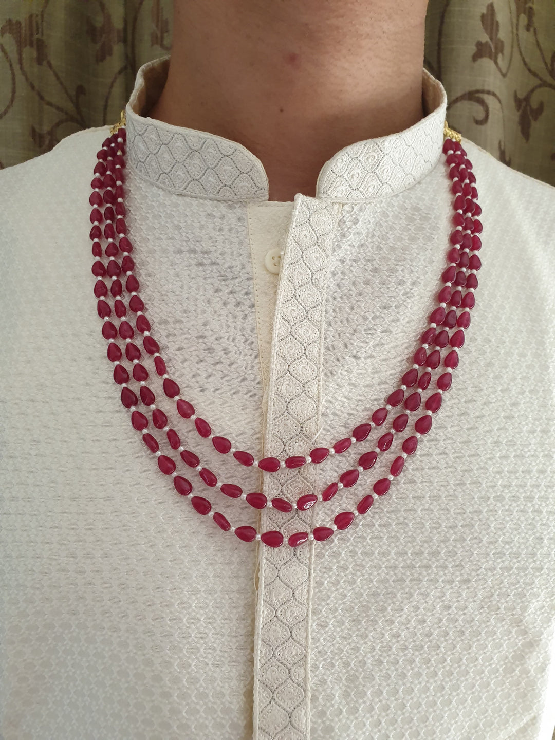 Elegant Pearl Groom Mala | Wedding Necklace Design