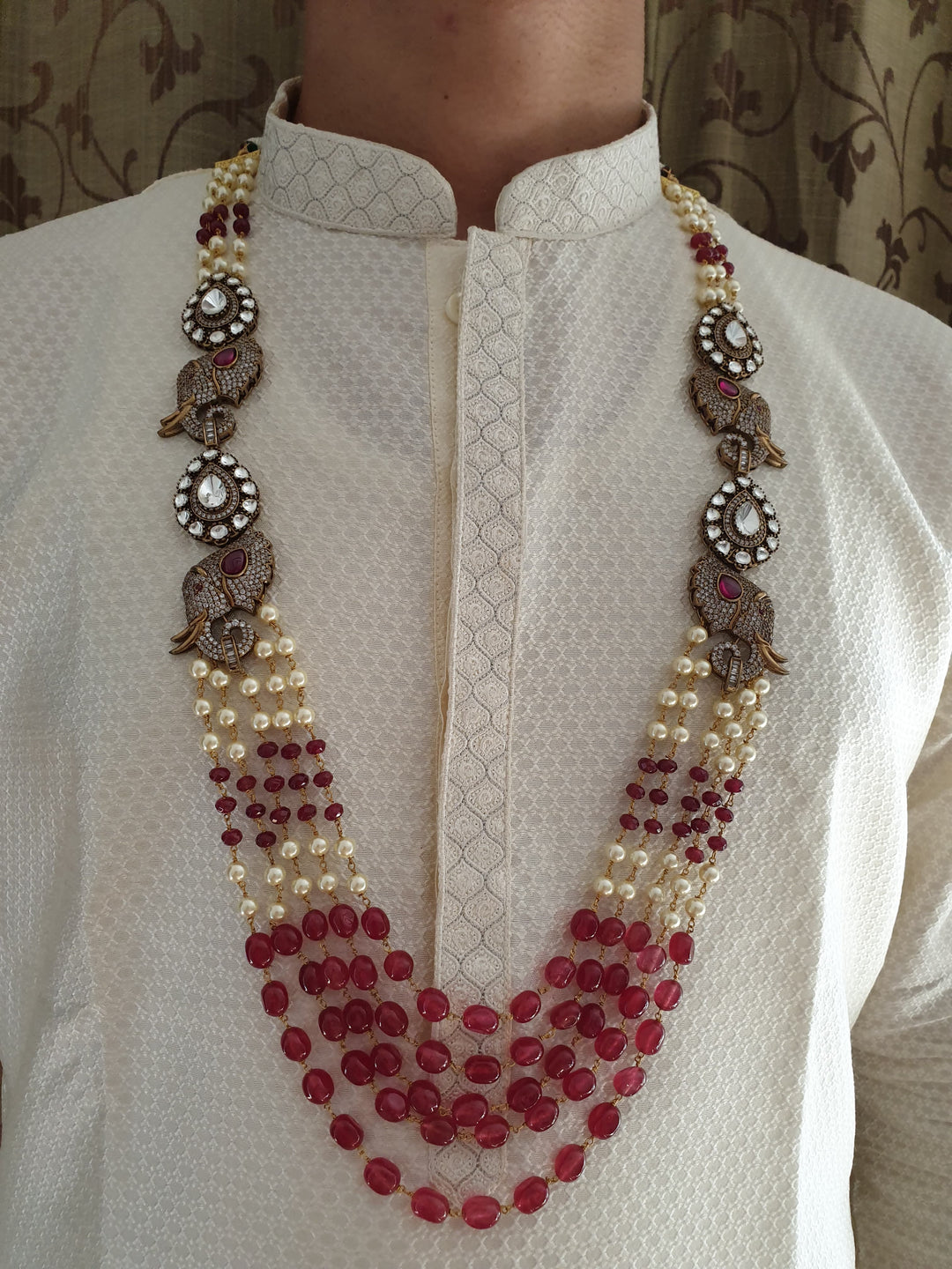 Traditional Floral Groom Mala | Elegant Wedding Accessory