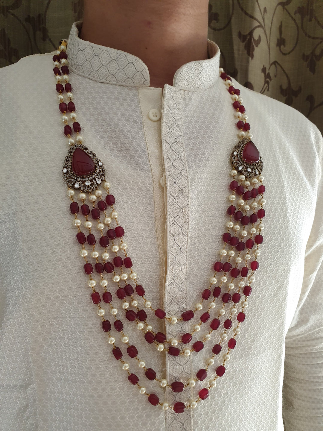 Exquisite Floral Groom Mala | Traditional Wedding Garland