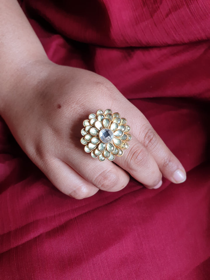 Elegant Adjustable Crystal Statement Ring | Unique Jewelry Accessory