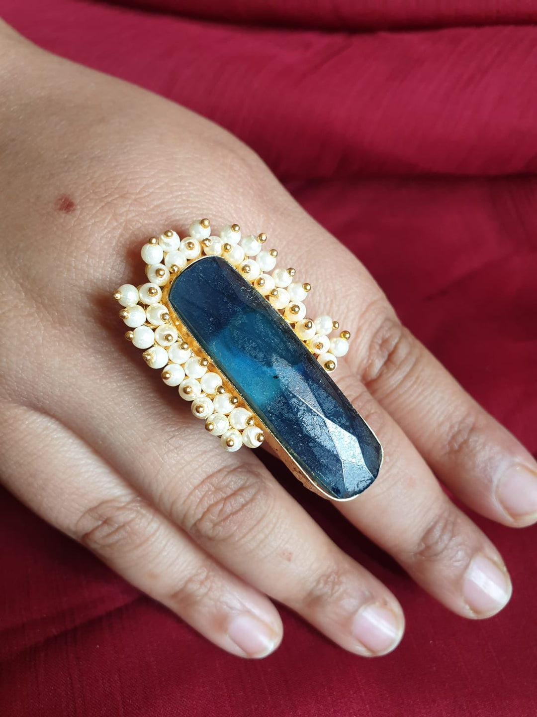 Elegant Gem Studded Circle Band Ring | Statement Jewelry