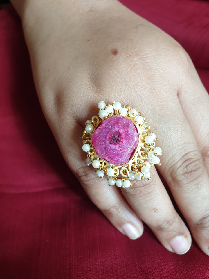 Elegant Spiral Gemstone Ring | Women's Fashion Jewelry