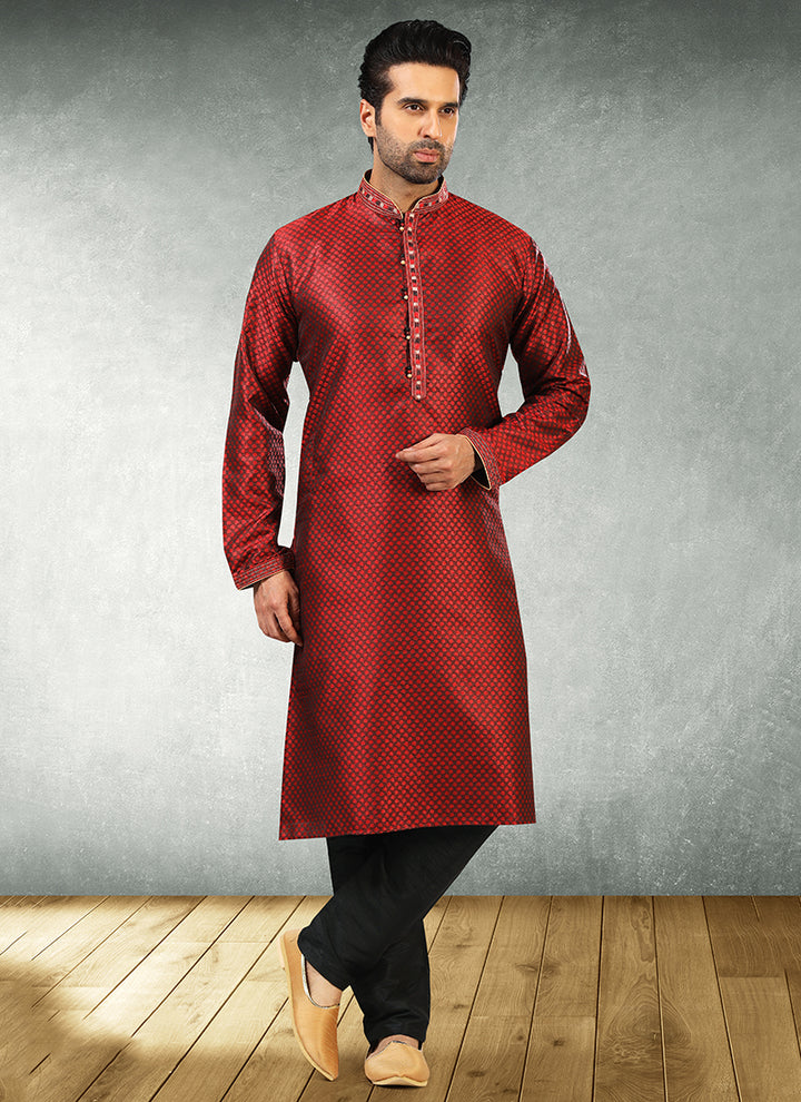 Royal Heritage jaqurd silk brocade Premium Kurta Pajama | Inspired by Timeless Traditions & Modern Fashion Trends