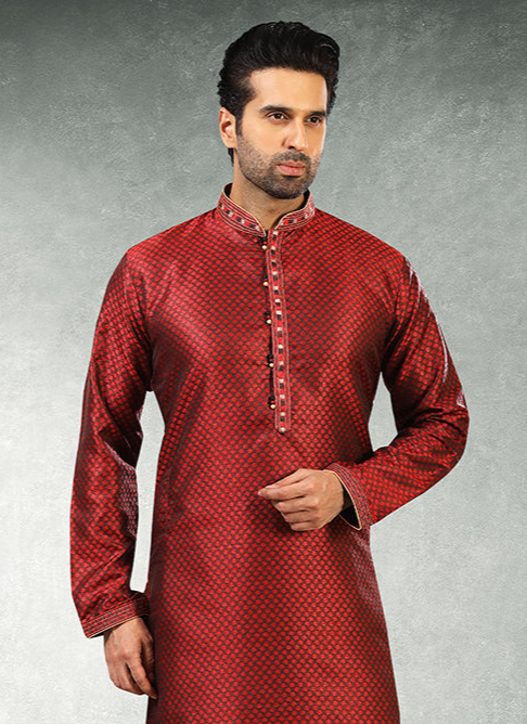 Royal Heritage jaqurd silk brocade Premium Kurta Pajama | Inspired by Timeless Traditions & Modern Fashion Trends