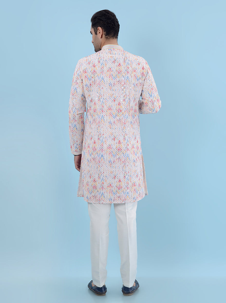 Comfortable white kurta pajama for men, designed for special events.