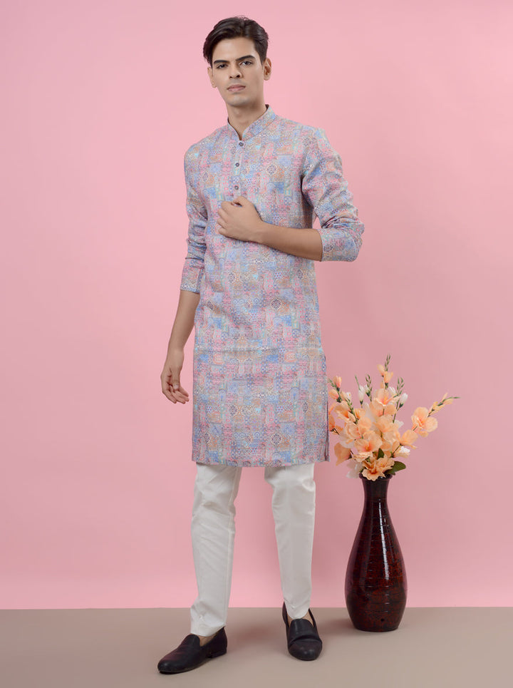 Step into style with our blue kurta pajama, designed for comfort and elegance.