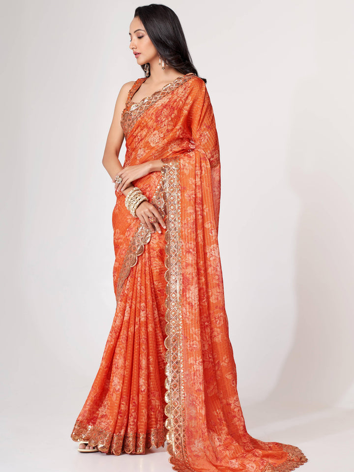 Vibrant color luxurious fabric exclusive attire crafted for elegance and style.