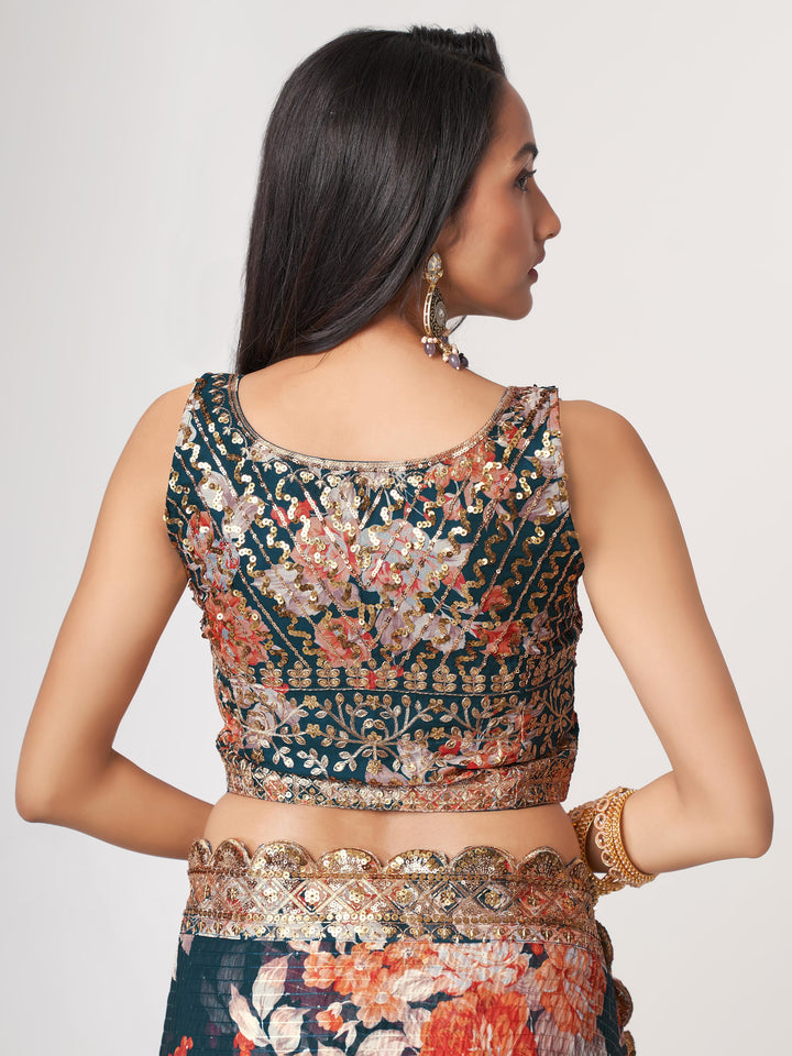 Vibrant color luxurious fabric exclusive attire crafted for elegance and style.