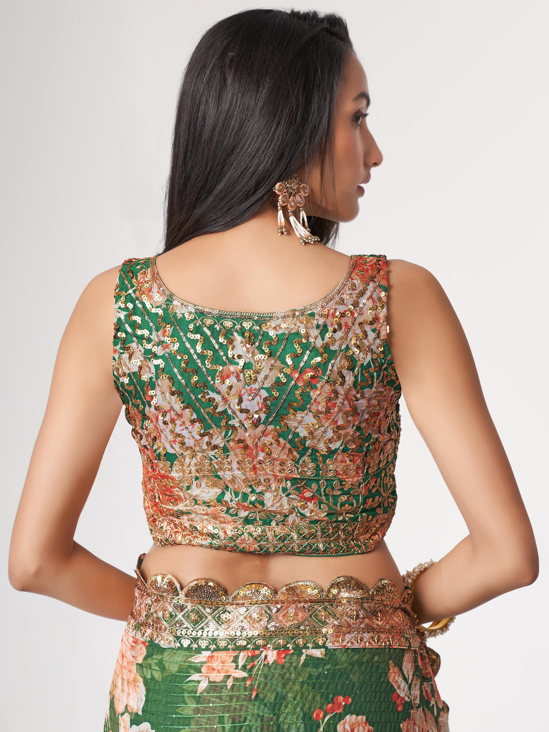 Vibrant color luxurious fabric exclusive attire crafted for elegance and style.