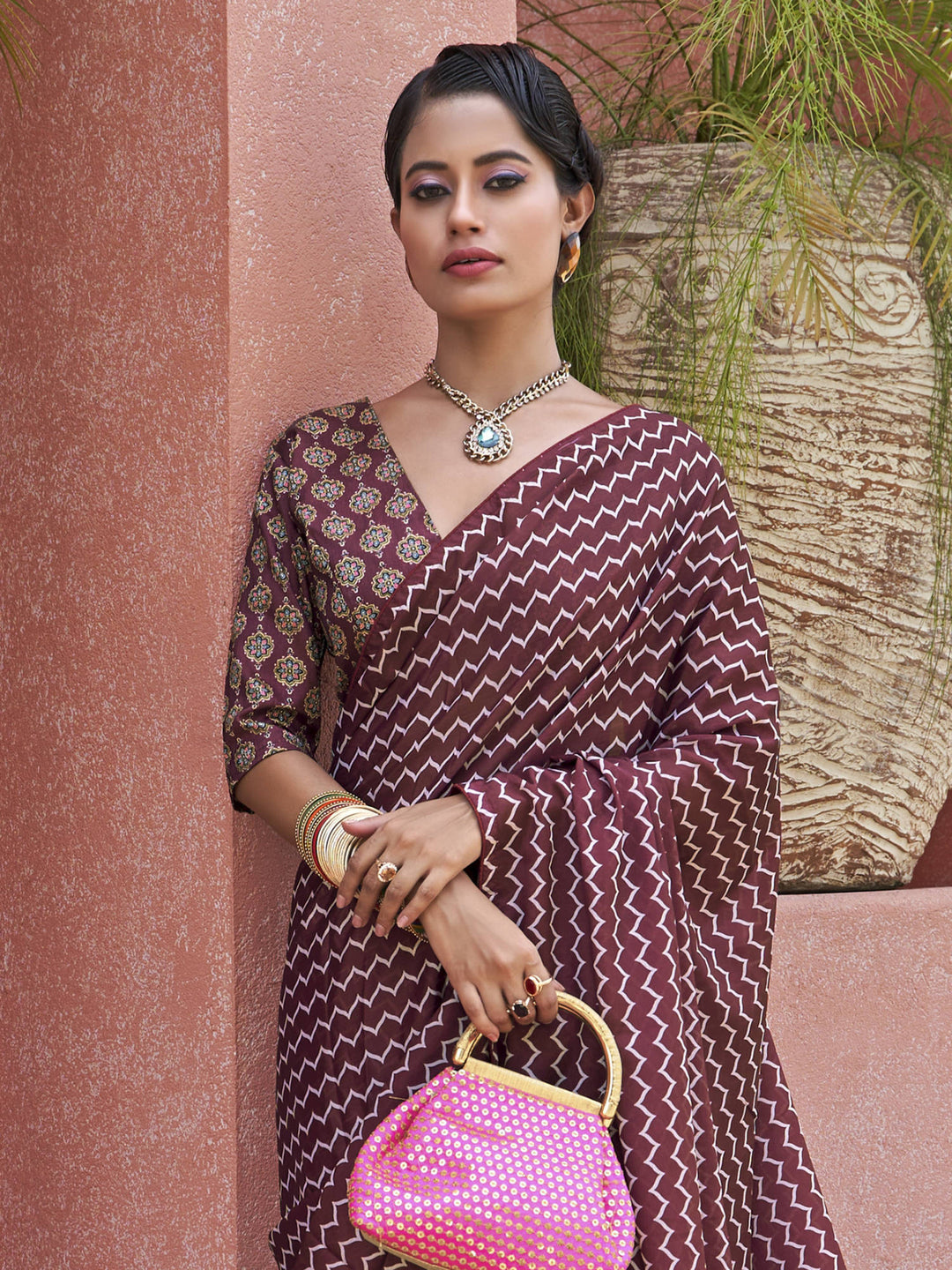 Vibrant color luxurious fabric exclusive attire crafted for elegance and style.