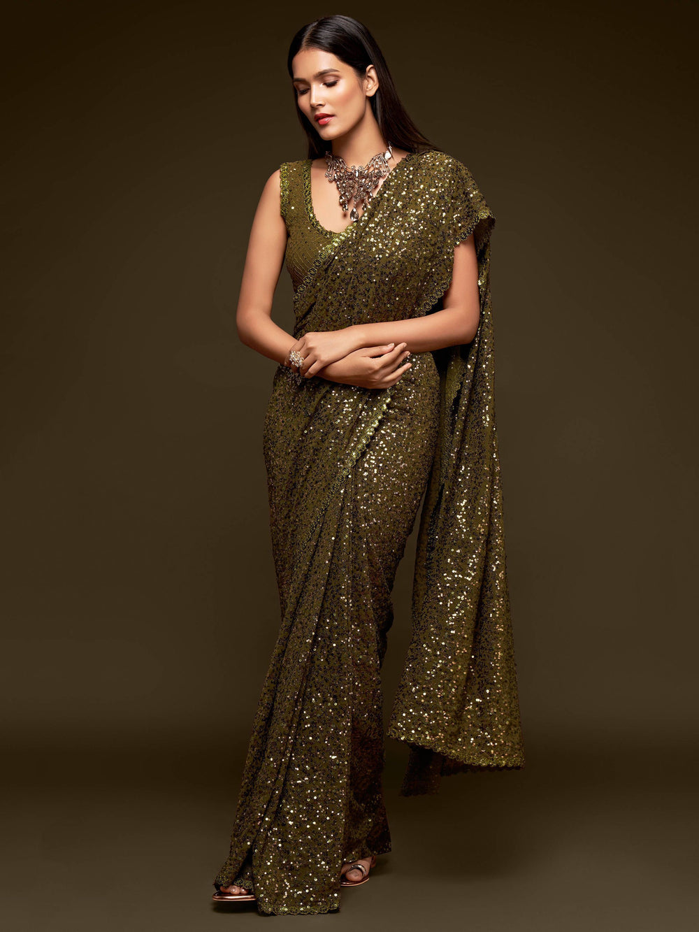 Vibrant color luxurious fabric exclusive attire crafted for elegance and style.