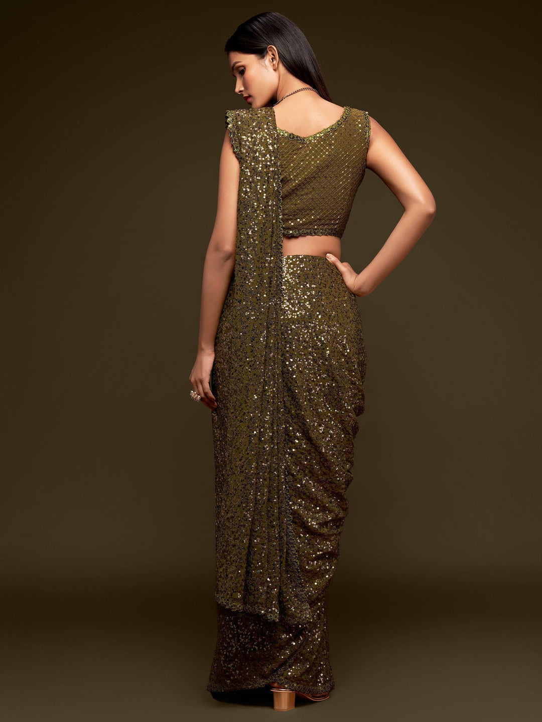 Vibrant color luxurious fabric exclusive attire crafted for elegance and style.