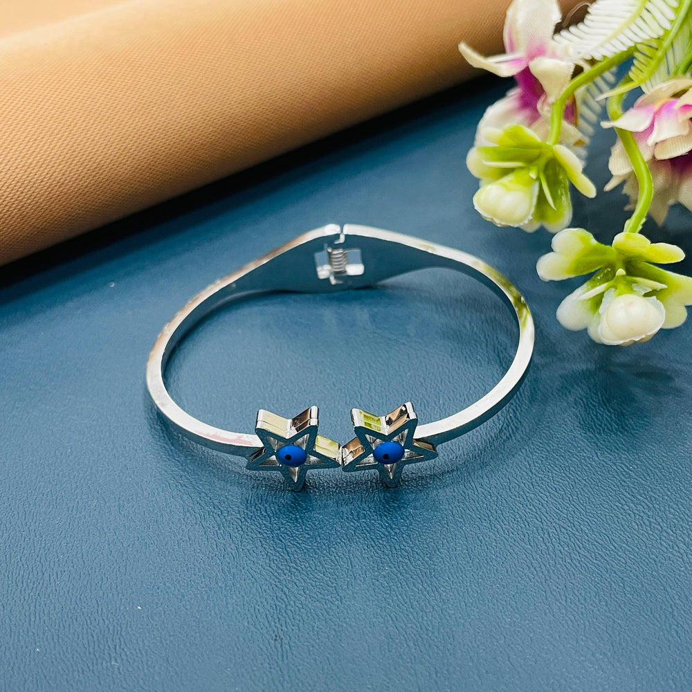 Artisan-crafted silver bracelet with a natural feel, perfect for earthy vibes.