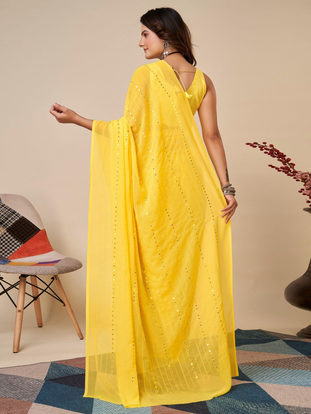 Vibrant color luxurious fabric exclusive attire crafted for elegance and style.