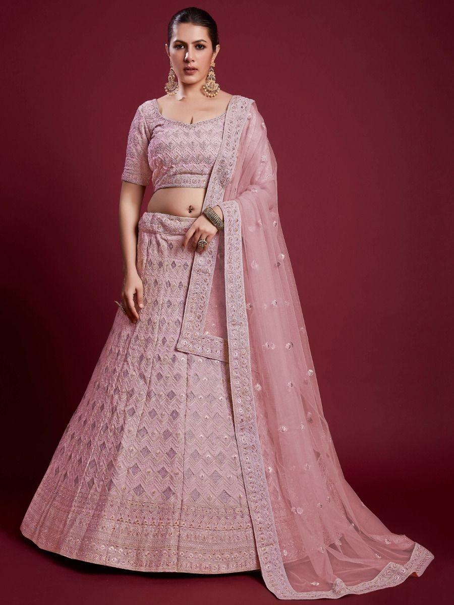 Customizable Pink Lehenga Choli | Beautiful Bridal Wear for Weddings