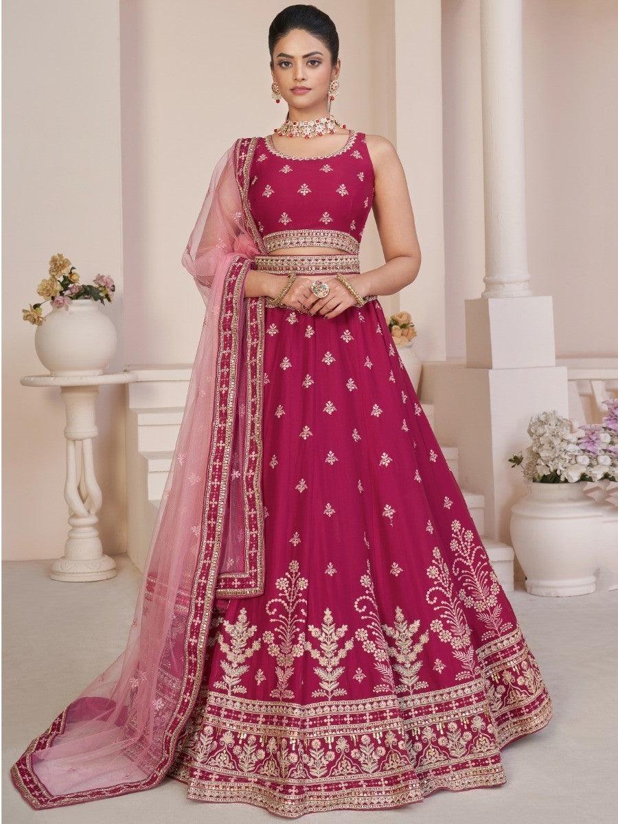 Party Wear Lehenga Choli | Elegant Beige Dori Work Lehenga Set