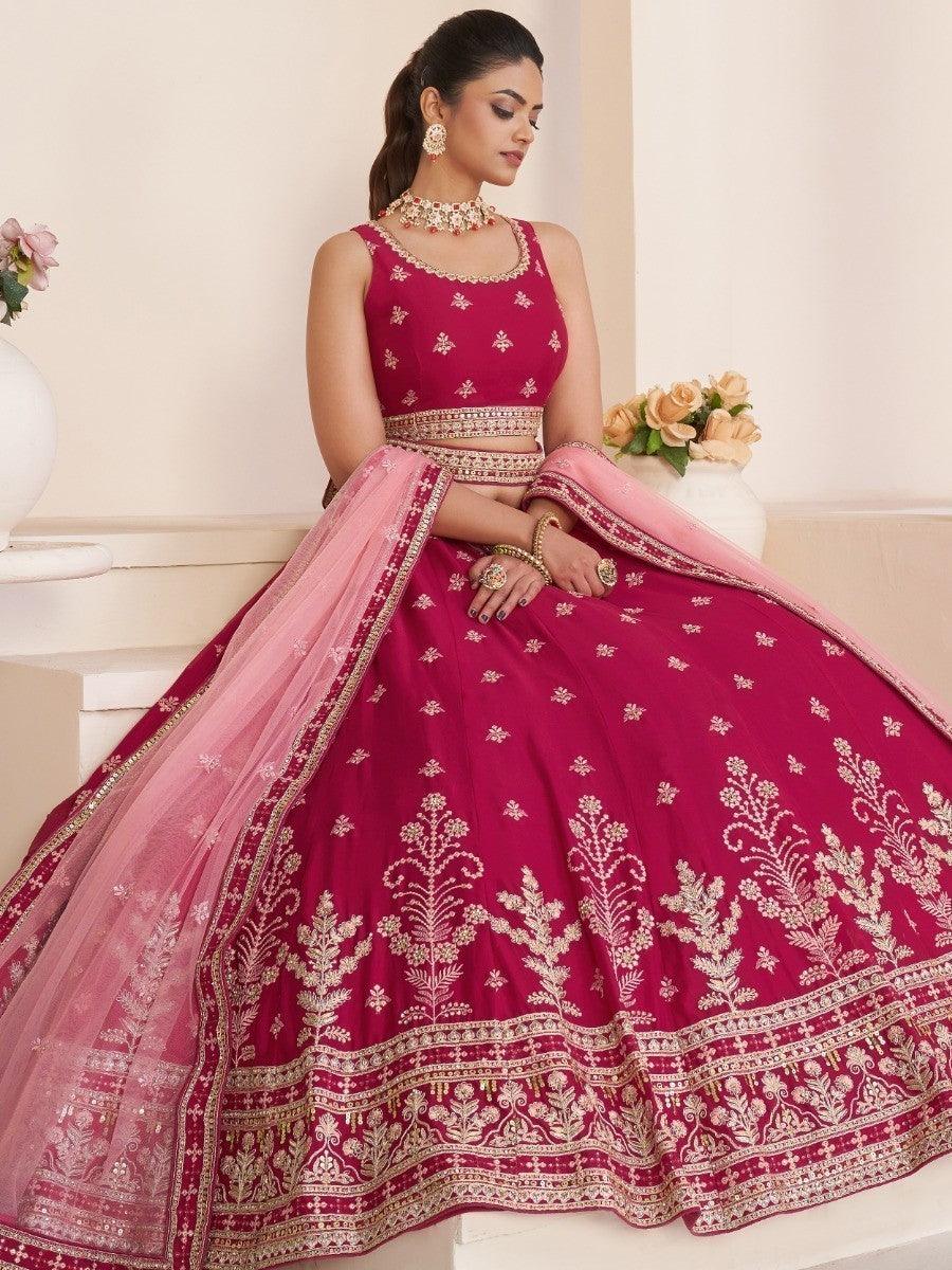 Party Wear Lehenga Choli | Elegant Beige Dori Work Lehenga Set