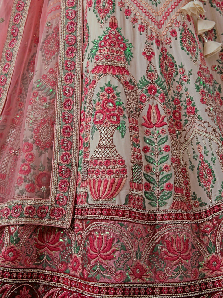 Luxury Off-White Lehenga Choli | Sequins Georgette for Special Events