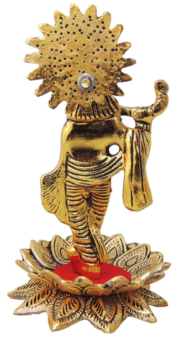 Aluminium Idol | Showpiece Krishna Statue - 3.5*3.5*6.5 inch