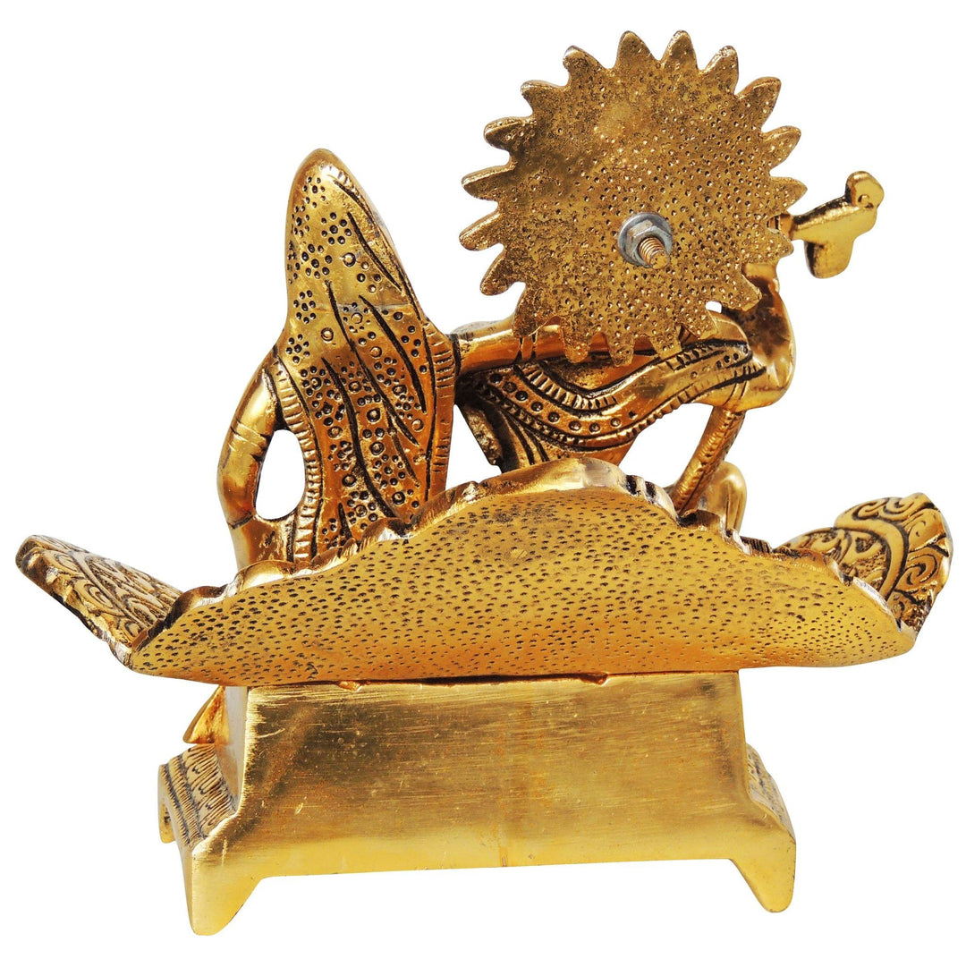 Aluminium Radha Krishna Idol | Decorative 7.5-inch Showpiece Statue