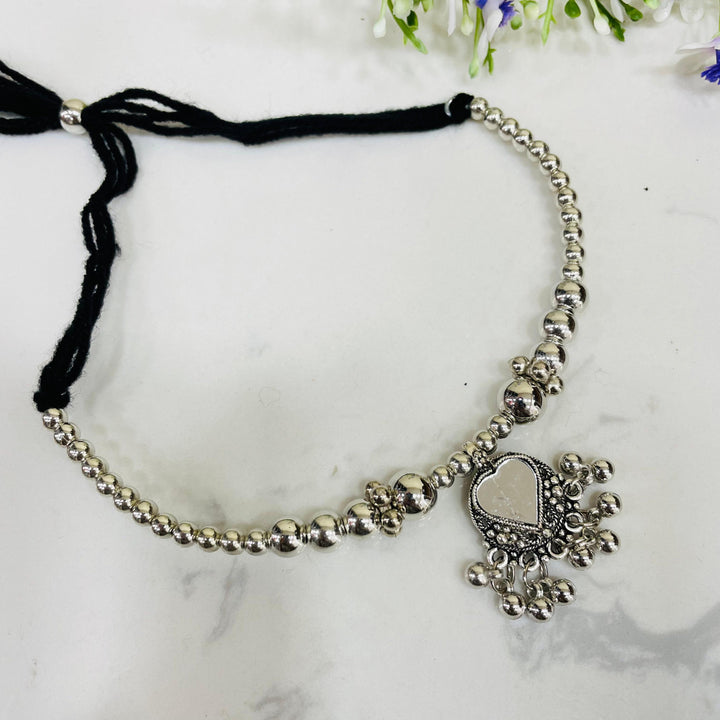 Elegant oxidised jewelry set, enhancing your charm effortlessly.