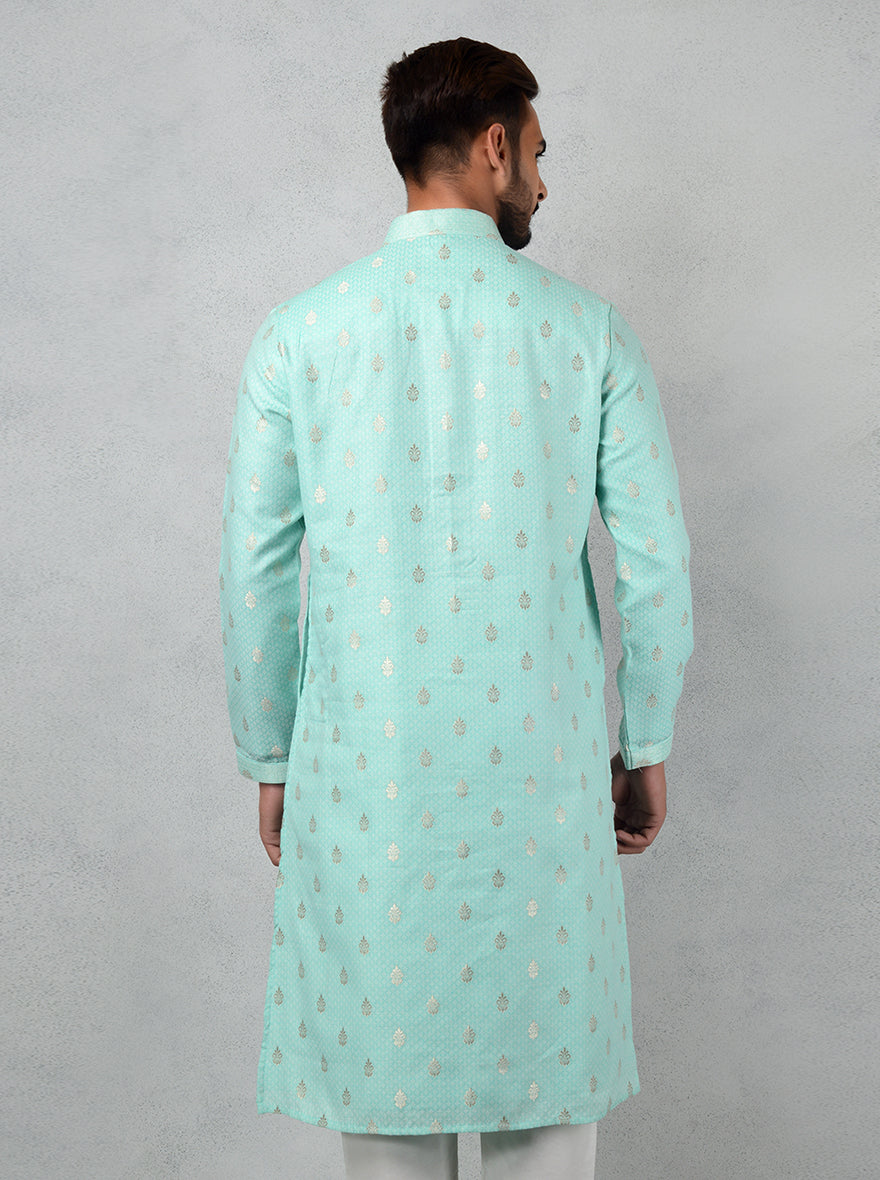 Discover the perfect blend of tradition and style with our mint green kurta pajama for modern men in the USA.