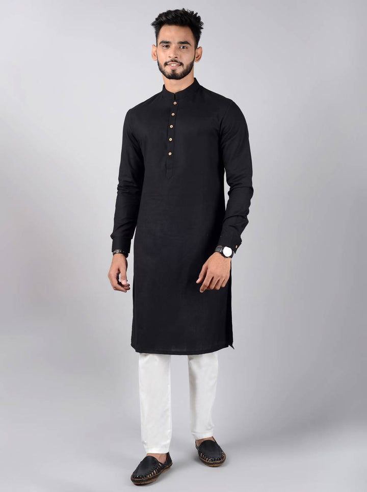 Elevate your look with this Black Kurta Set.